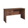 Mesa para Escritório Escrivaninha com 2 Gavetas Café - 2