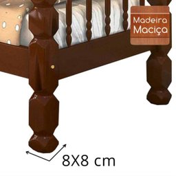 BELICHE MADEIRA MACIÇA PALMO - TABACO - 4 BELICHE MADEIRA MACIÇA PALMO - TABACO - 4