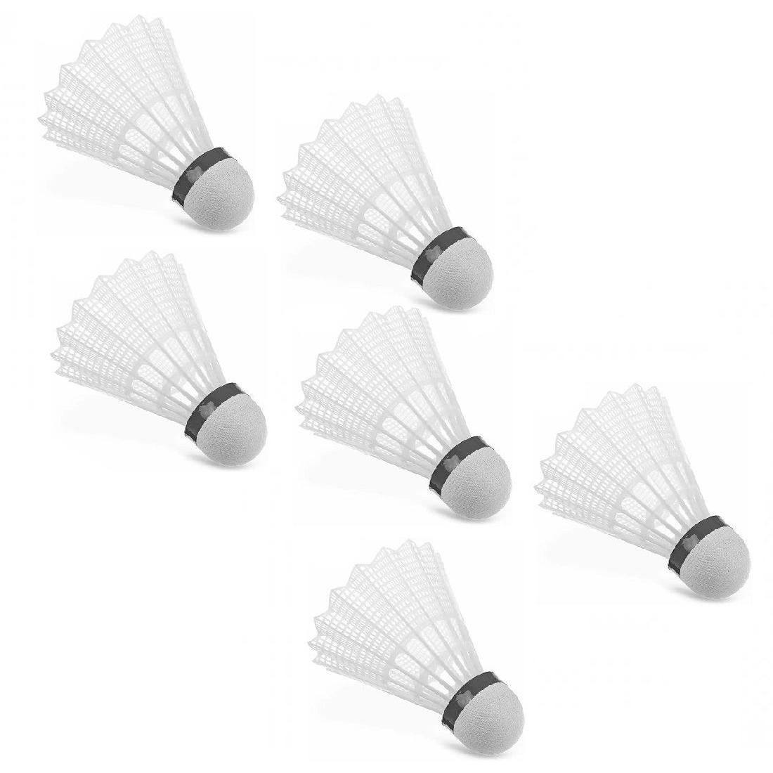 Peteca Badminton de Nylon e Espuma A100 Pack 6 Unidades Aoliante - Branco - 2