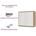 Ver imagem 4 de Armário Cozinha Aéreo de Parede 2 Portas 80 - Módulo Cozinha Mel - Luciane:Pérola Off