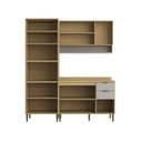 Ver imagem 4 de Cozinha Modulada Premium 100% MDF Capadócia Cinza Amadeirado 190x220cm Casamia