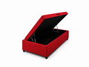 Ver imagem 1 de Cama Box Baú Solteiro com Encaixe para Colchão e Puxador Embutido:Vermelho