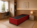 Ver imagem 2 de Cama Box Baú Solteiro com Encaixe para Colchão e Puxador Embutido:Vermelho