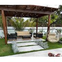 Ver imagem 3 de Jogo de Sofá 5 Lugares Fibra Sintética Área Externa Jardim Piscina
