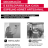 Espelho Adnet Decorativo Redondo Banheiro Antigo 60cm + Pino Suporte - 8