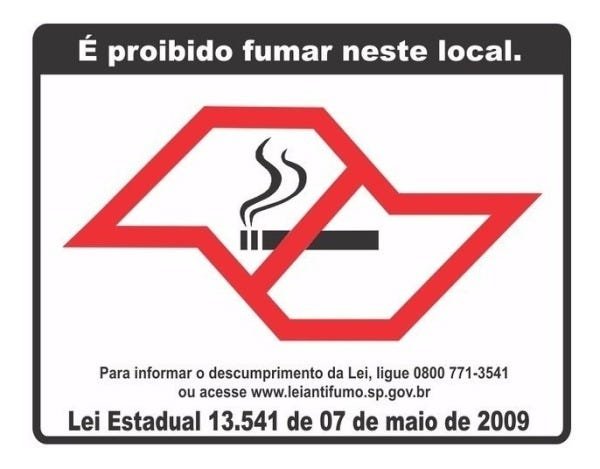 Placa Proibido Fumar Pvc Jaime 6 Unidades - 2