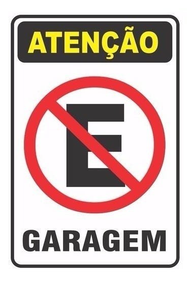 Placa Pvc Proibido Estacionar Garagem Auto-adesiva 3 Uni - 2