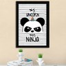 Quadro Tumblr Panda Ninja Com Moldura Preta - 2