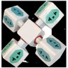 50 Adaptador para Tomada 10/20A Cubo 4 em 1 [Novo Te Benjamin] - 1