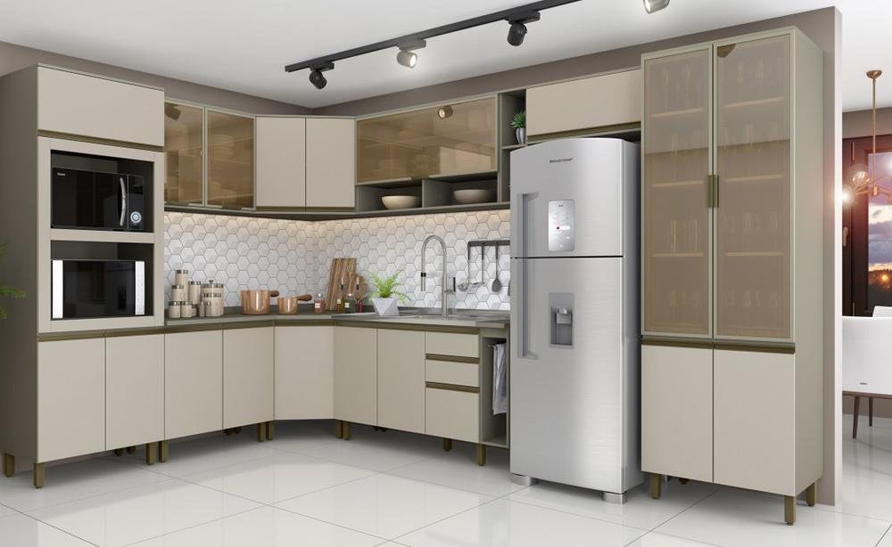Cozinha Modulada Conect com 11 Peças Duna/cristal - Henn