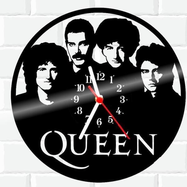 Relógio De Vinil Disco LP Parede Queen | MadeiraMadeira