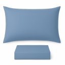 Ver imagem 2 de Jogo de Lençol 4 Peças Golden Rozac 200 Fios Hypercal Quenn Azul Claro