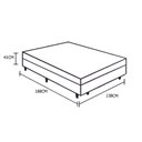 Ver imagem 5 de Cama Box Baú Casal Homequeen Suede Cinza 41x138x188