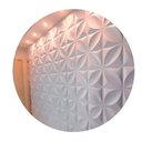 Ver imagem 3 de Kit 10 Placas Revestimento de Parede PVC 3d Pétalas 50x50cm Branca