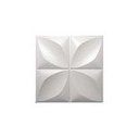 Ver imagem 2 de Kit 10 Placas Revestimento de Parede PVC 3d Pétalas 50x50cm Branca