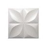 Kit 10 Placas Revestimento de Parede PVC 3d Pétalas 50x50cm Branca - 2