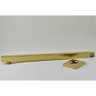 Ducha Chuveiro Dourado Inox 20x20 Slim Suporte Braço Quadrado Banheiro Piscina Area Externa Banho - 5