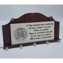 Ver imagem 1 de Porta Chaves 5 Ganchos Parede Decoração Moderna Madeira Mdf Porta Chaves Mdf:oração São Bento