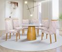 Ver imagem 1 de Sala de Jantar Redonda 6 Cadeiras 1,40m Assunção Art Salas