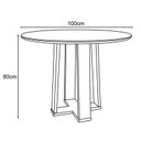 Ver imagem 3 de Mesa de Jantar Isabela 100x100cm Off White/preto