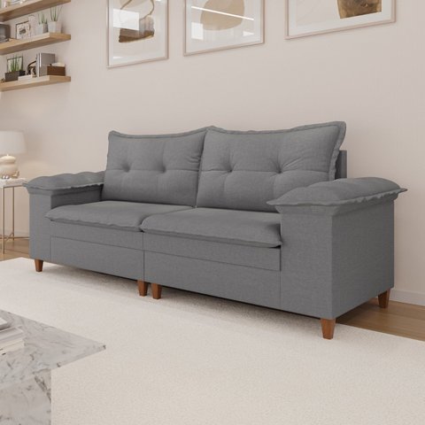 Sofá para Sala de Estar Living 5 Lugares Belmonte