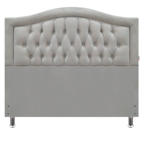 Cabeceira Queen Estofada Capitone Provençal Suede Bege 160 X 120 Rbl