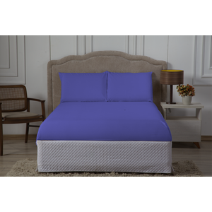 Jogo de Lençol Queen 3 Peças Liberty com Elástico:azul