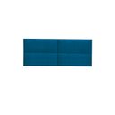 Ver imagem 3 de Cabeceira Solteiro Estofada Suspensa Moderna para Quarto de Criança/adulto - 90 Cm - Azul Suede