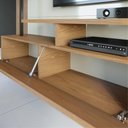Ver imagem 5 de Home Suspenso San Francisco 180cm para Tv até 58 Pol Led Suporta 50kg Off White Freijó
