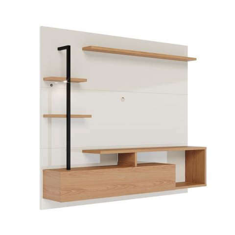 Home Suspenso San Francisco 180cm para Tv até 58 Pol Led Suporta 50kg Off White Freijó
