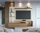 Ver imagem 6 de Home Suspenso San Francisco 180cm para Tv até 58 Pol Led Suporta 50kg Off White Freijó