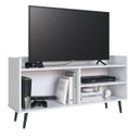 Ver imagem 2 de Rack Retro 120cm Tv até 50 Polegadas com Prateleira Branco Rk0009cc