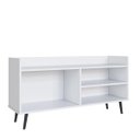 Ver imagem 1 de Rack Retro 120cm Tv até 50 Polegadas com Prateleira Branco Rk0009cc