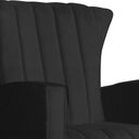 Ver imagem 5 de Kit 2 Poltronas Estofada Balanço Melinda Suede Preto