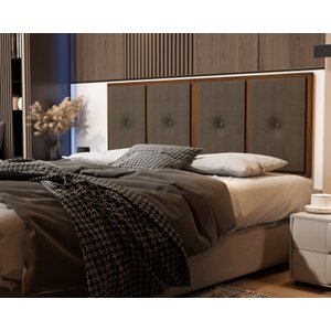 Painel Cabeceira Cama Casal 1,40 Madeira Suede Marrom – Comprar Móveis para Sua Casa