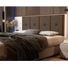 Painel Cabeceira Cama Casal 1,40 Madeira Suede Marrom – Comprar Móveis para Sua Casa - 1