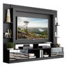 Estante com Espelho para TV até 65" Multimóveis Oslo FG3390 Preta/Tenerife - 1