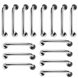 Barra de Apoio 40cm Inox Kit 15 Unidades Idoso Deficiente Banheiro Box Quarto Segurança Corrimao Esc - 1