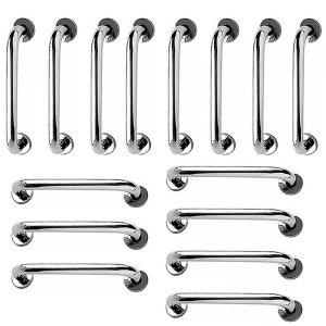 Barra de Apoio 40cm Inox Kit 15 Unidades Idoso Deficiente Banheiro Box Quarto Segurança Corrimao Esc