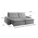 Ver imagem 4 de Sofá Retrátil Star 35 2,30m Em Linho Catraca de 7 estágios Molas Ensacadas Encosto Silicone