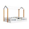 Cama Infantil Montessoriana Casal Casinha Ágatha - Branco/mel - 2