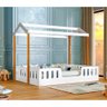 Cama Infantil Montessoriana Casal Casinha Ágatha - Branco/mel - 1