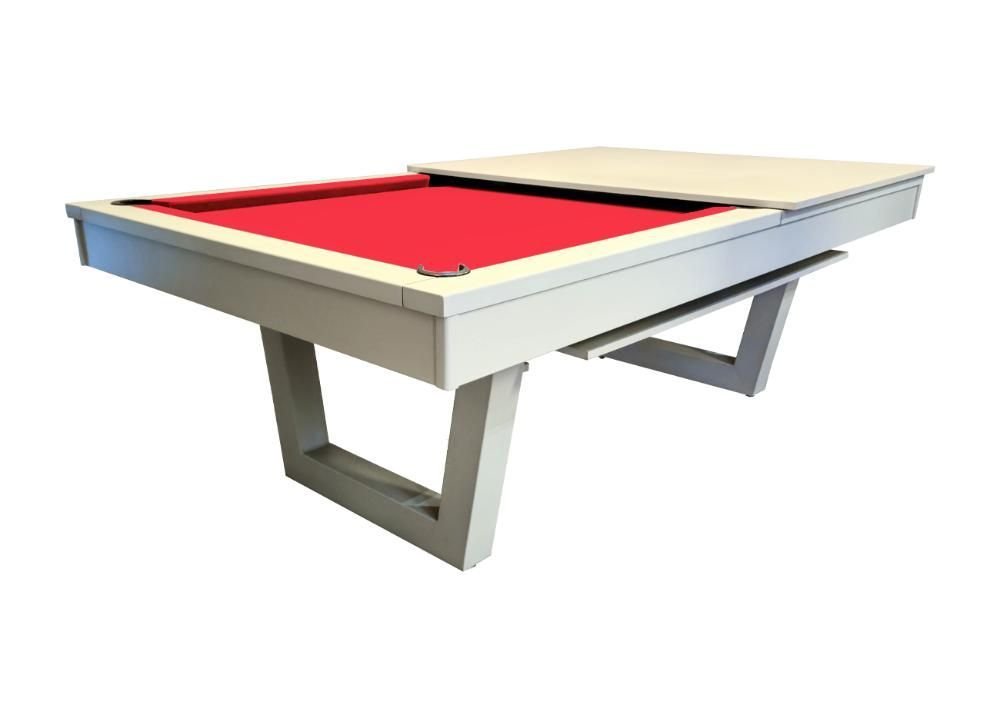 Mesa de Sinuca/bilhar com Tampo de Jantar Cor Nude - 2,00 X 1,10 - Vermelho