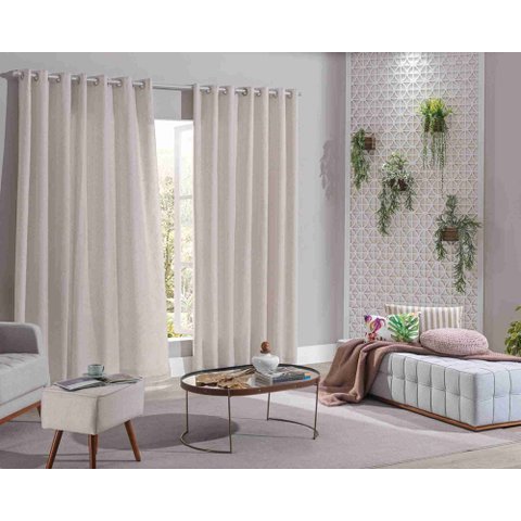 Cortina Duo 4,20 x 2,50 m Matera Areia Bella Janela 749063016001011.168