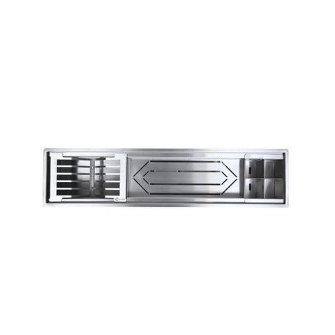 Calha Úmida Aço Inox 304 Canal Organizador de Sobrepor para Cozinha Profissional 70cm Cozix