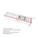 Ver mais imagens de Calha Úmida Aço Inox 304 Canal Organizador de Sobrepor para Cozinha Profissional 70cm Cozix