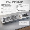 Ver imagem 5 de Calha Molhada Aço Inox 304 Canal Organizador de Sobrepor para Cozinha Profissional