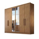 Ver imagem 3 de Guarda Roupa Casal com Espelho 6 Portas 8 Gavetas - Linea-cumaru - Móveis Novo Horizonte