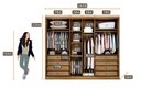 Ver imagem 5 de Guarda Roupa Casal com Espelho 6 Portas 8 Gavetas - Linea-cumaru - Móveis Novo Horizonte