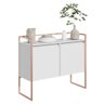 Aparador Buffet para Sala Portugal Branco Cobre - 4